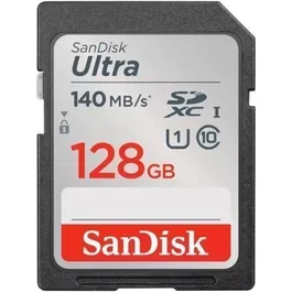 SanDisk Tarjeta de Memoria Ultra 128GB SDXC UHS-I Clase 10 - 140MB/s SDSDUNB-128G-GN6IN